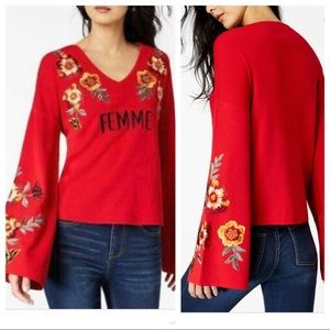 Inc International Concepts Top Embroidered Floral
